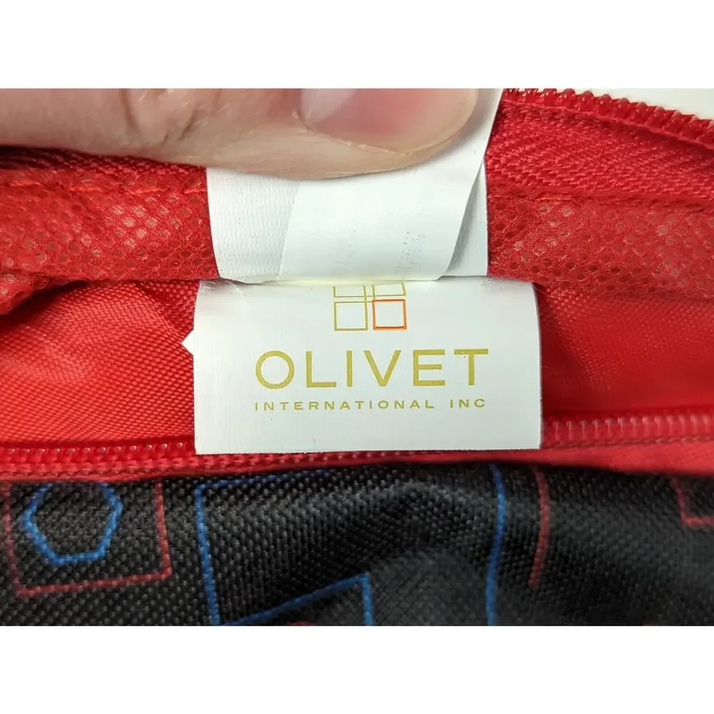 Olivet Gaming School Bag Black & Red Game Controllers Kids Travel Backpack
